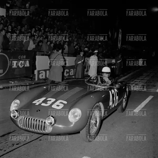 Luigi Villoresi su OSCA MT4, Mille Miglia, 1956 - Farabola Immagine digitale