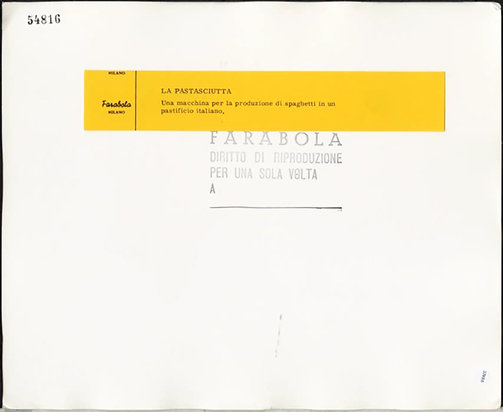 Macchina per spaghetti anni 50 Ft 37486 - Stampa 24x30 cm - Farabola Stampa ai sali d'argento
