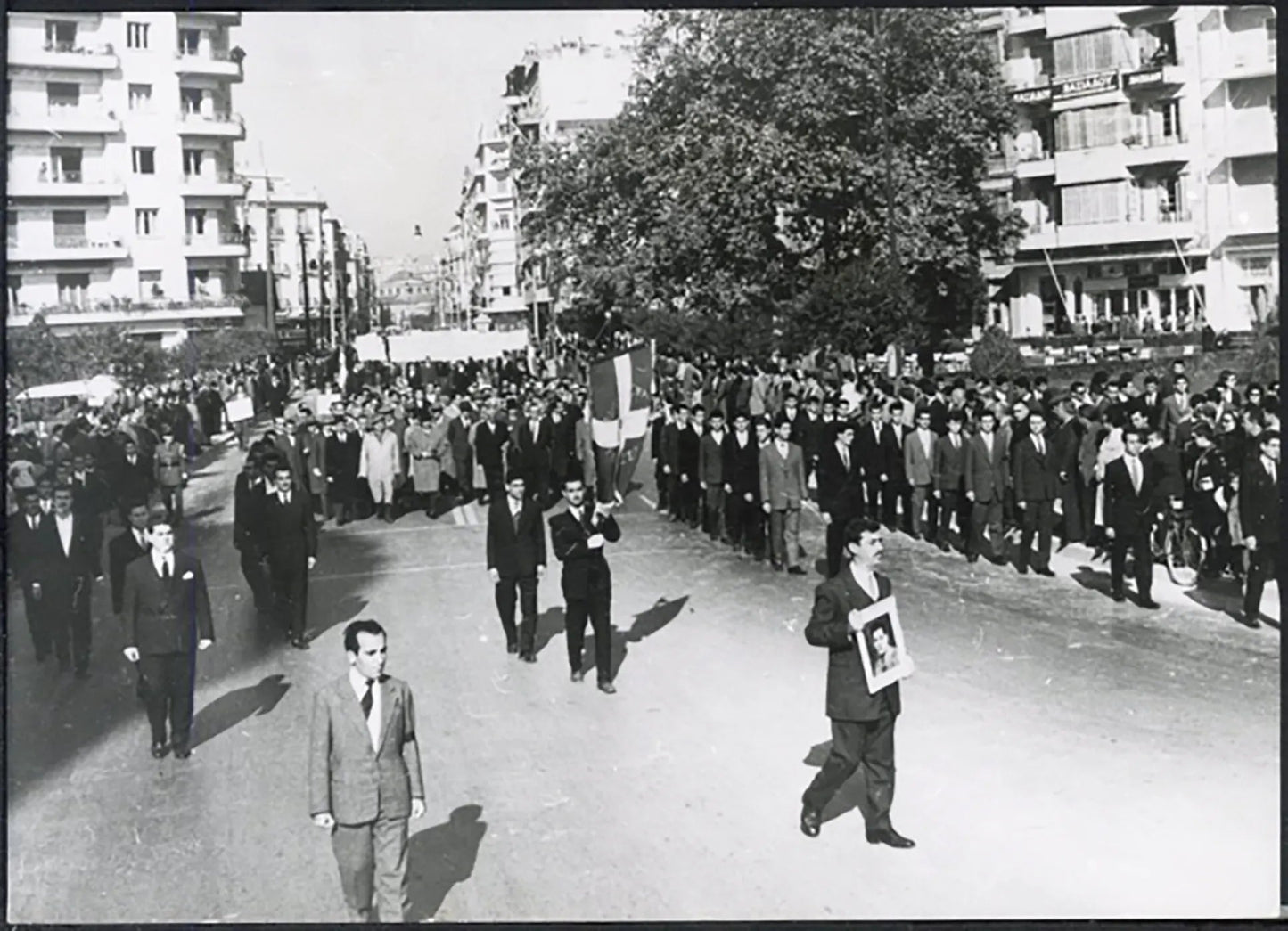 Manifestazione a Salonicco per Cipro 1958 Ft 5223 - Stampa 13x18 cm - Farabola Stampa ai sali d'argento