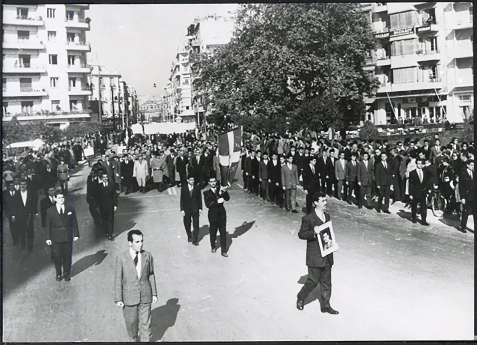 Manifestazione a Salonicco per Cipro 1958 Ft 5223 - Stampa 13x18 cm - Farabola Stampa ai sali d'argento