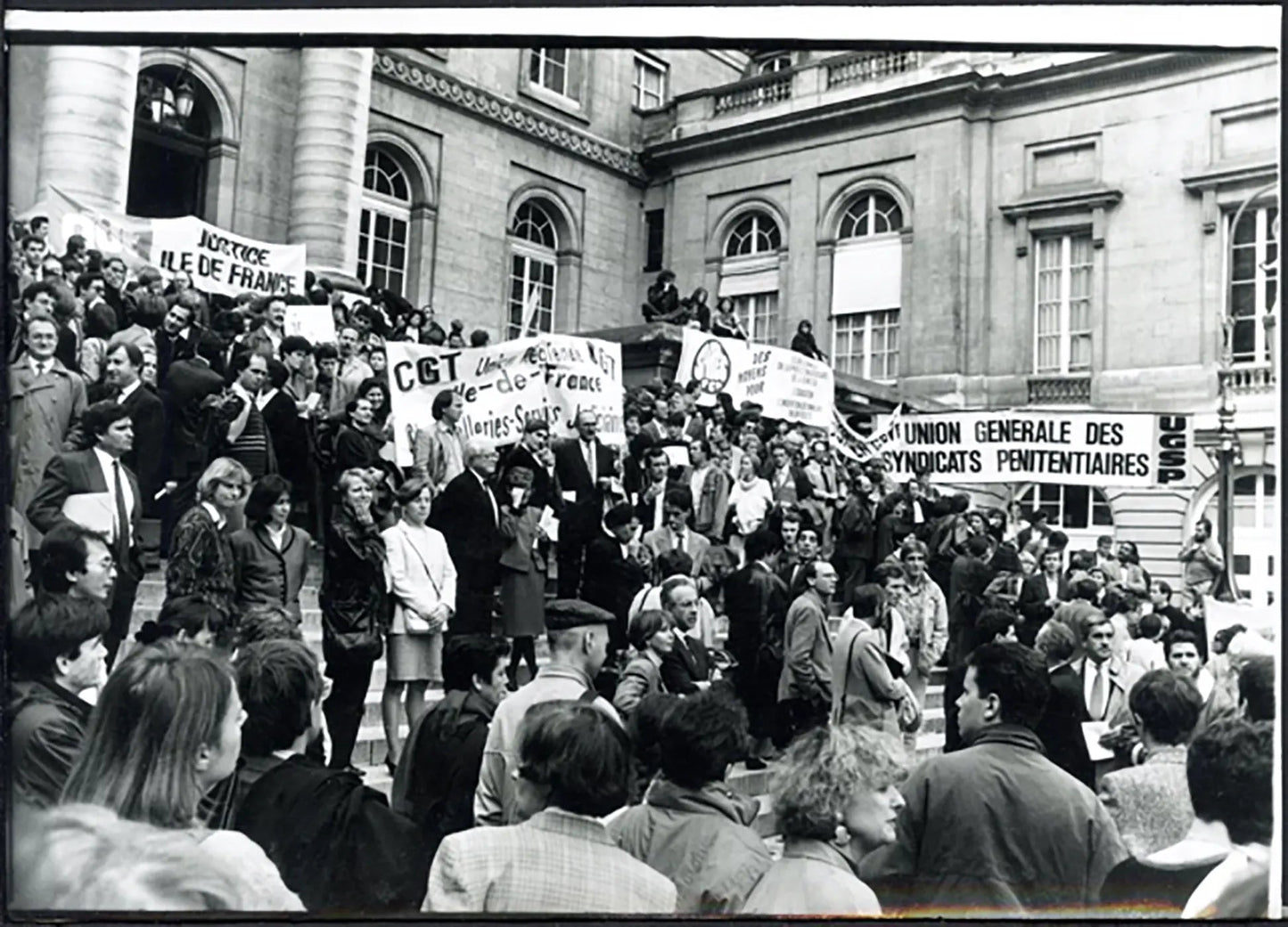 Manifestazione addetti giustizia Parigi 1990 Ft 5234 - Stampa 21x15 cm - Farabola Stampa ai sali d'argento