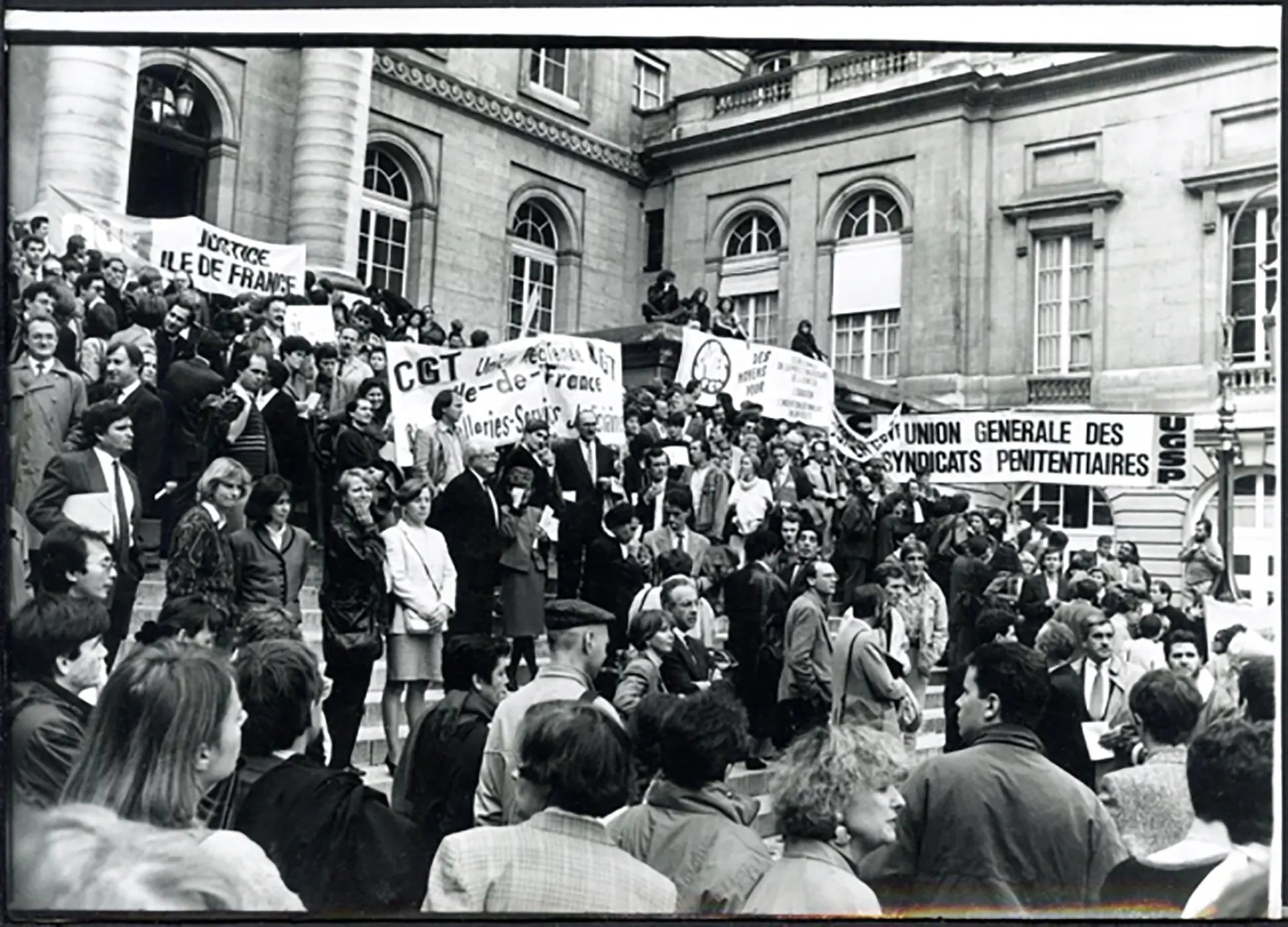 Manifestazione addetti giustizia Parigi 1990 Ft 5234 - Stampa 21x15 cm - Farabola Stampa ai sali d'argento