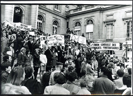 Manifestazione addetti giustizia Parigi 1990 Ft 5234 - Stampa 21x15 cm - Farabola Stampa ai sali d'argento