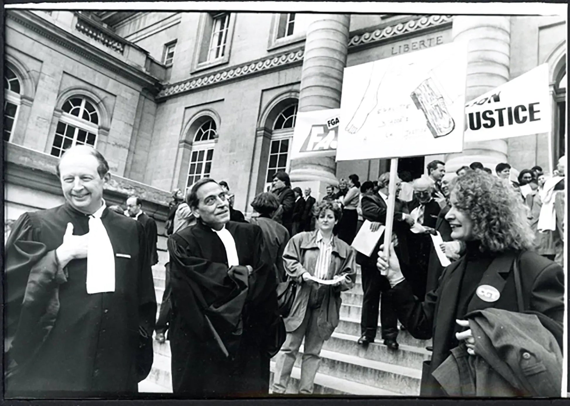 Manifestazione addetti giustizia Parigi 1990 Ft 5238 - Stampa 21x15 cm - Farabola Stampa ai sali d'argento