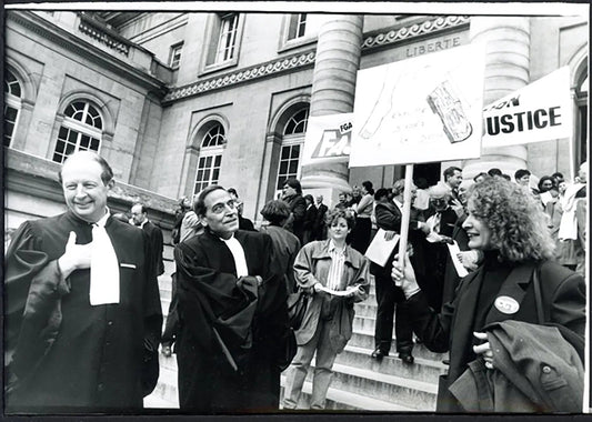 Manifestazione addetti giustizia Parigi 1990 Ft 5238 - Stampa 21x15 cm - Farabola Stampa ai sali d'argento