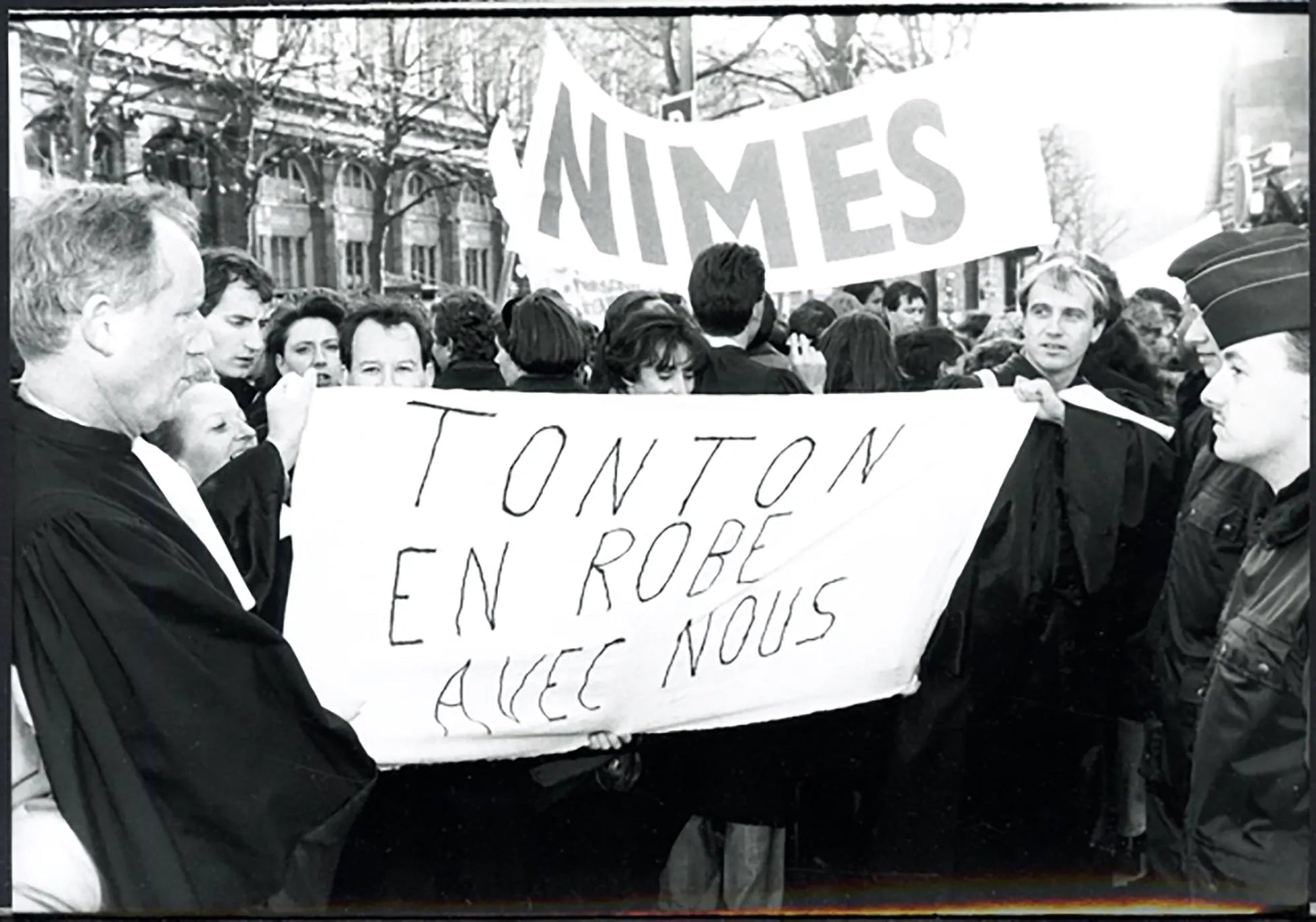 Manifestazione addetti giustizia Parigi 1990 Ft 5243 - Stampa 21x15 cm - Farabola Stampa ai sali d'argento
