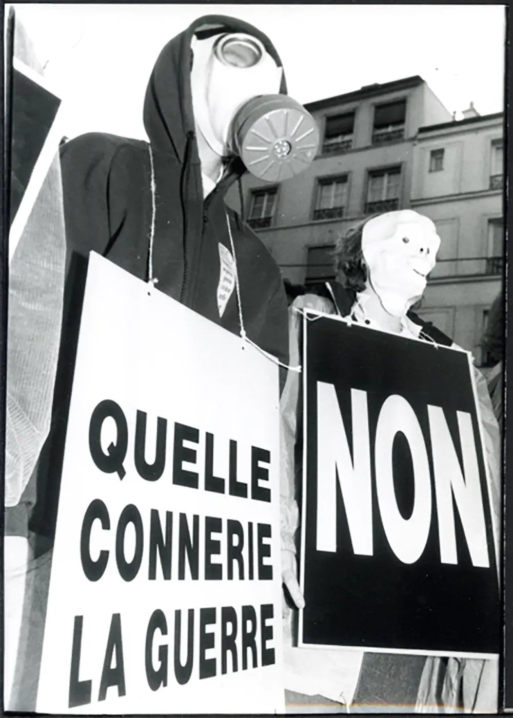 Manifestazione contro la guerra Parigi 1991 Ft 5231 - Stampa 21x15 cm - Farabola Stampa ai sali d'argento