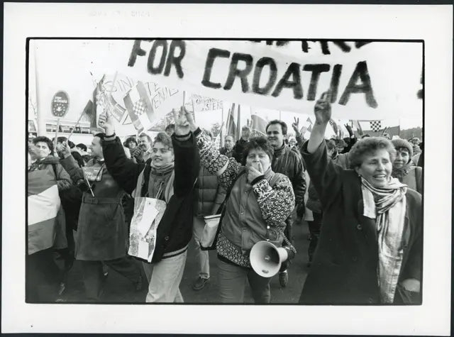 Manifestazione pro Croazia 1991 Ft 3559 - Stampa 24x18 cm - Farabola Stampa ai sali d'argento