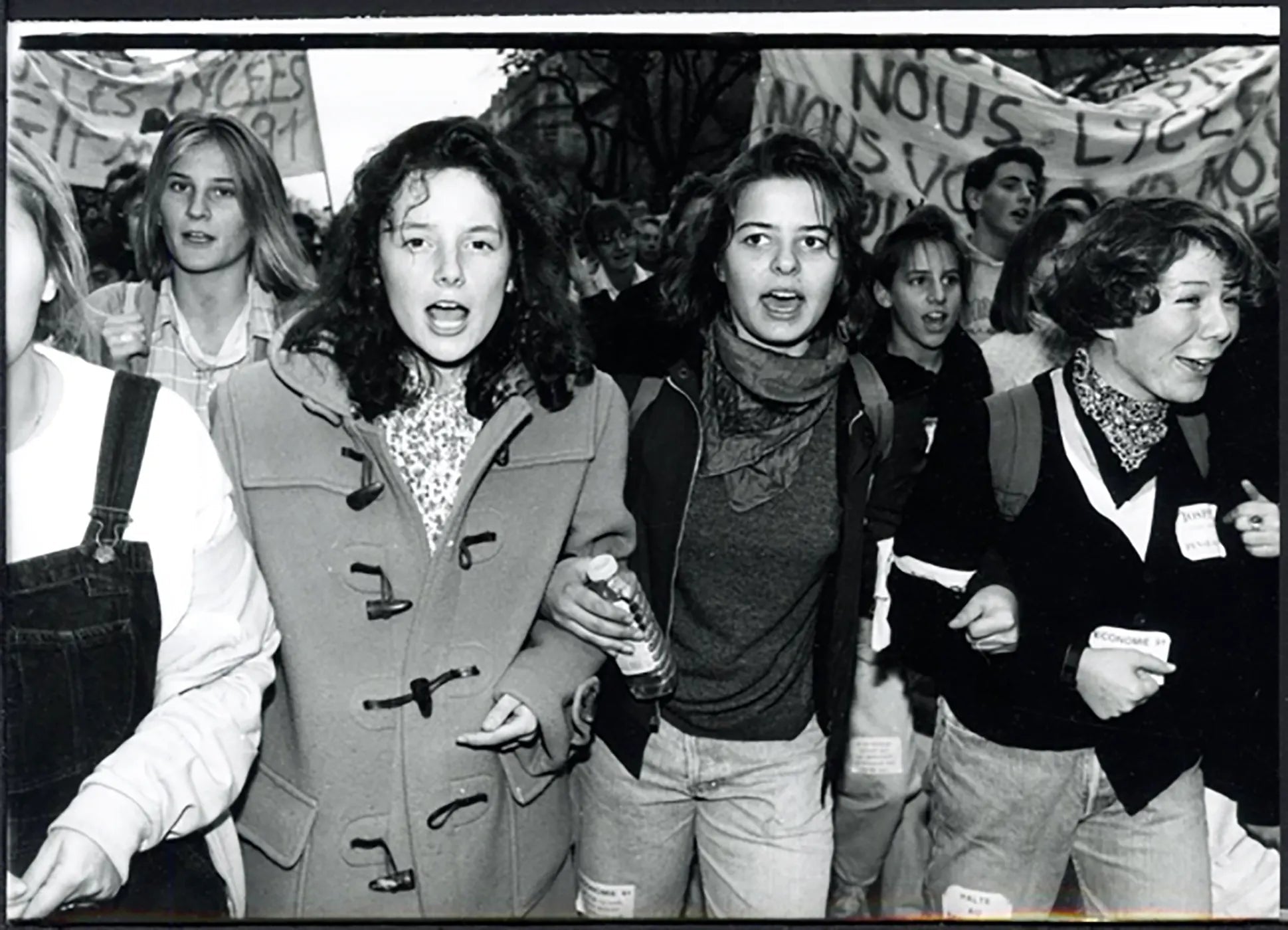 Manifestazione studenti Parigi 1990 Ft 5273 - Stampa 21x15 cm - Farabola Stampa ai sali d'argento