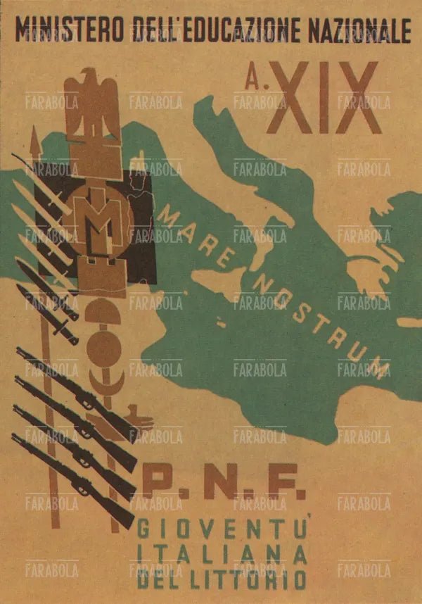 Manifesto della Gioventù Italiana del Lottorio, anni 30 - Farabola Immagine digitale