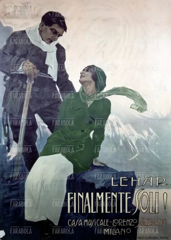 Manifesto dell'operetta Finalmente soli!, 1914 - Farabola Immagine digitale
