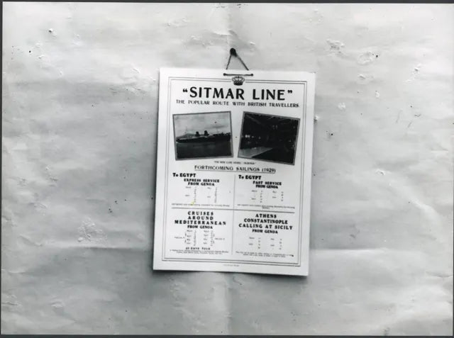 Manifesto Pubblicitario Crociera anni 30 Ft 3600 - Stampa 24x18 cm - Farabola Stampa ai sali d'argento (anni 90)