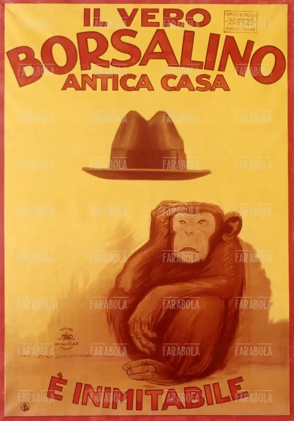 Manifesto pubblicitario del cappello Borsalino, 1923 - Farabola Immagine digitale