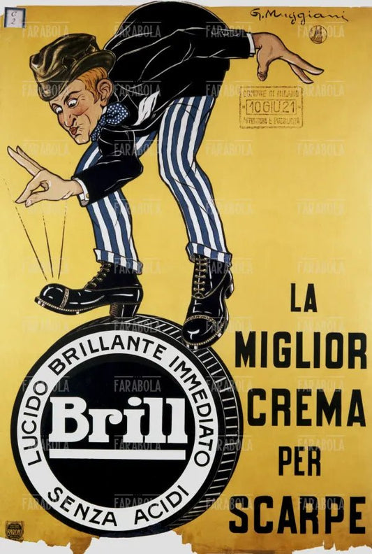 Manifesto pubblicitario della crema per scarpe Brill, 1921 - Farabola Immagine digitale