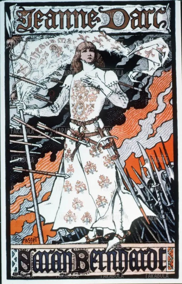 Manifesto pubblicitario dell'attrice Sarah Bernhardt, 1909 - Farabola Immagine digitale