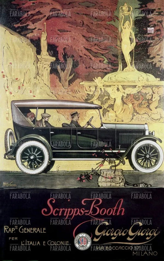 Manifesto pubblicitario dell'auto Scripps Booth, 1921 - Farabola Immagine digitale