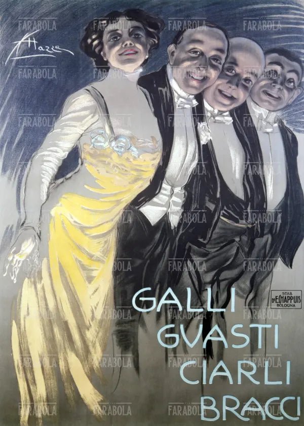 Manifesto pubblicitario di attori, 1910 - Farabola Immagine digitale