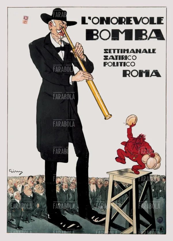 Manifesto pubblicitario di una rivista satirica, 1920 - Farabola Immagine digitale