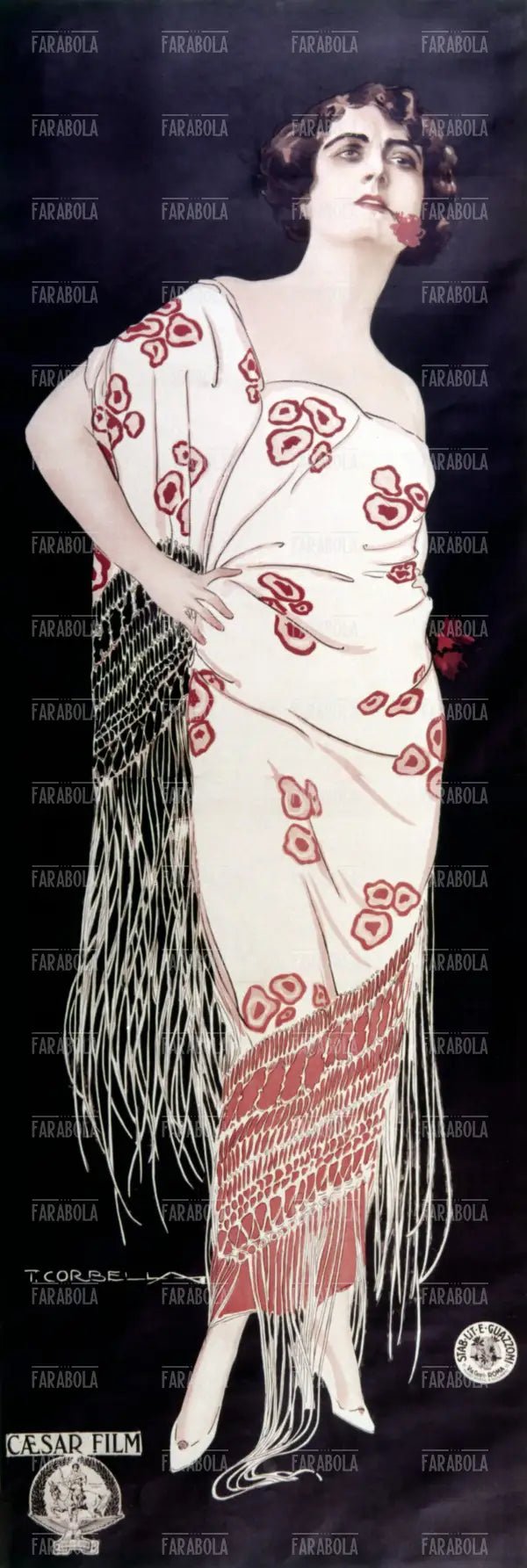 Manifesto raffigurante l'attrice Francesca Bertini, 1915 - Farabola Immagine digitale