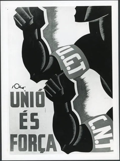 Manifesto Solà Guerra civile Spagna 1936 Ft 3485 - Stampa 24x18 cm - Farabola Stampa ai sali d'argento (anni 90)