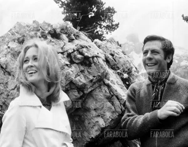 Marcello Mastroianni e Faye Dunaway in una scena del film Amanti, 1968 - Farabola Immagine digitale