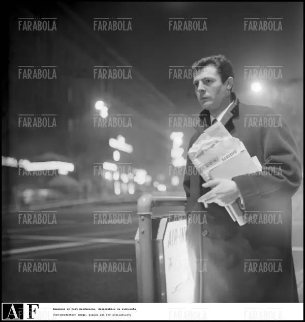 Marcello Mastroianni, Roma, 1958 - Farabola Immagine digitale