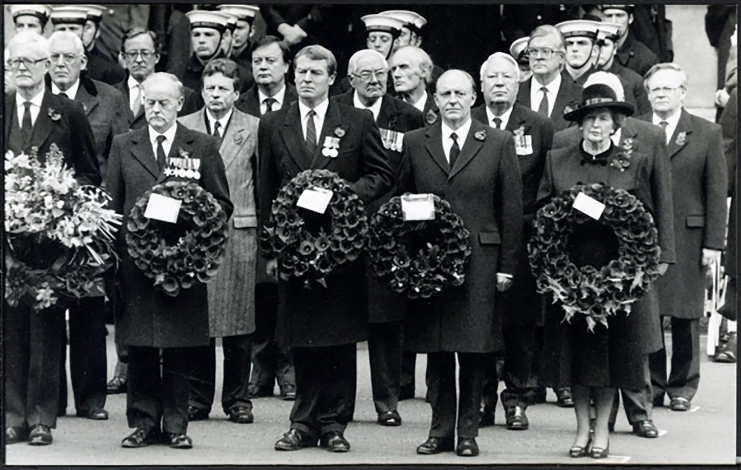 Margaret Thatcher al Remembrance Day 1986 Ft 5192 - Stampa 20x12 cm - Farabola Stampa ai sali d'argento