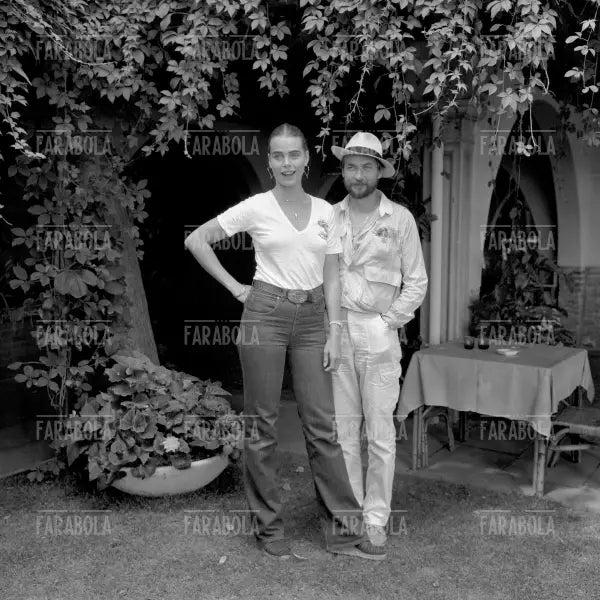 Margaux Hemingway e Bernard Foucher, Festival di Venezia, 1975 - Farabola Immagine digitale