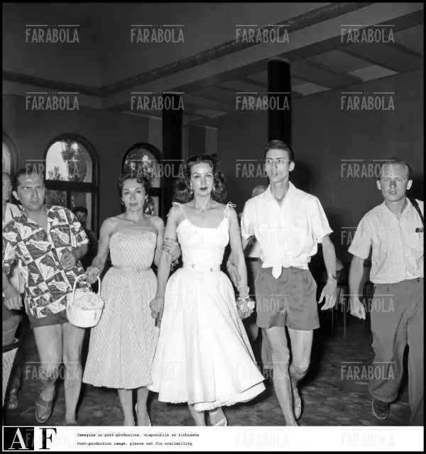 Maria Felix a una festa mondana, Venezia, 1954 - Farabola Immagine digitale