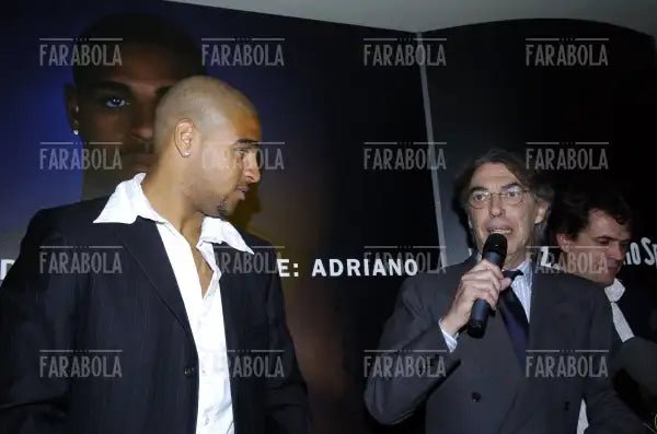 Massimo Moratti con Adriano, Milano, 2005 - Farabola Immagine digitale