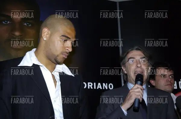 Massimo Moratti con Adriano, Milano, 2005 - Farabola Immagine digitale