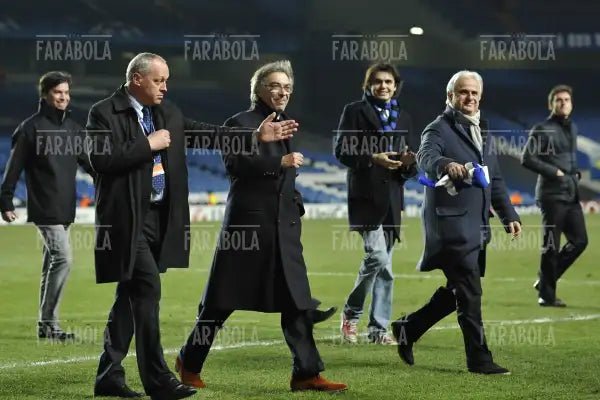 Massimo Moratti prima della partita tra Chelsea e Inter, Londra, 2010 - Farabola Immagine digitale
