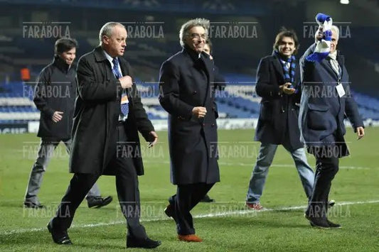 Massimo Moratti prima della partita tra Chelsea e Inter, Londra, 2010 - Farabola Immagine digitale