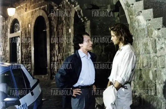 Massimo Ranieri e Gabriel Garko in una scena del film Angelo Nero, 2001 - Farabola Immagine digitale