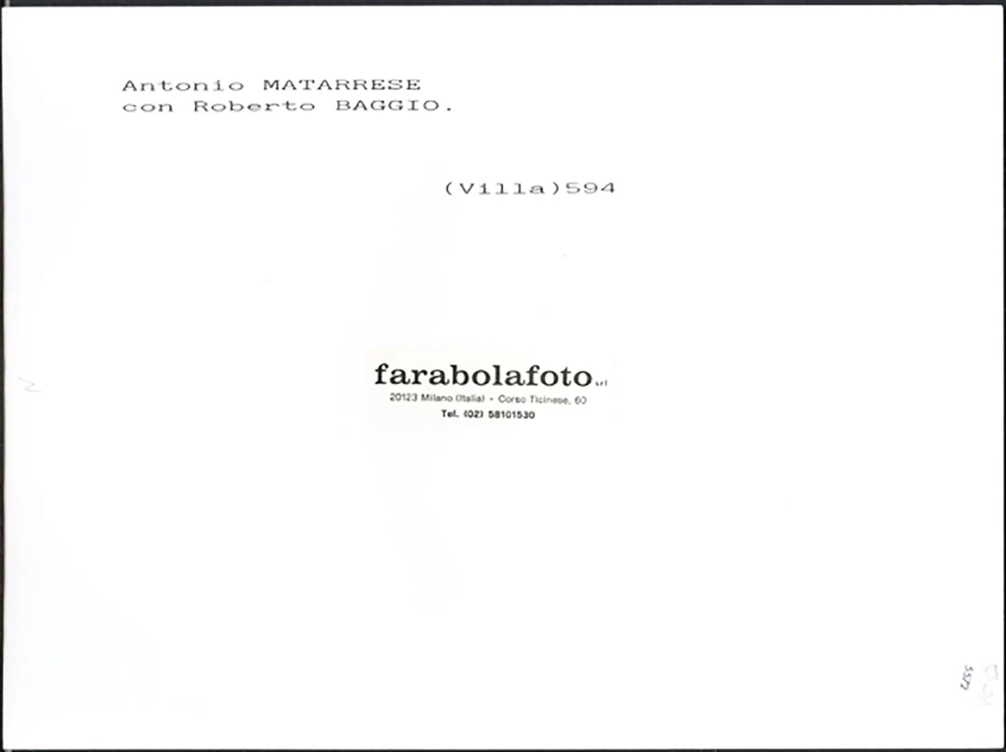 Matarrese e Baggio 1994 Ft 5572 - Stampa 24x18 cm - Farabola Stampa ai sali d'argento