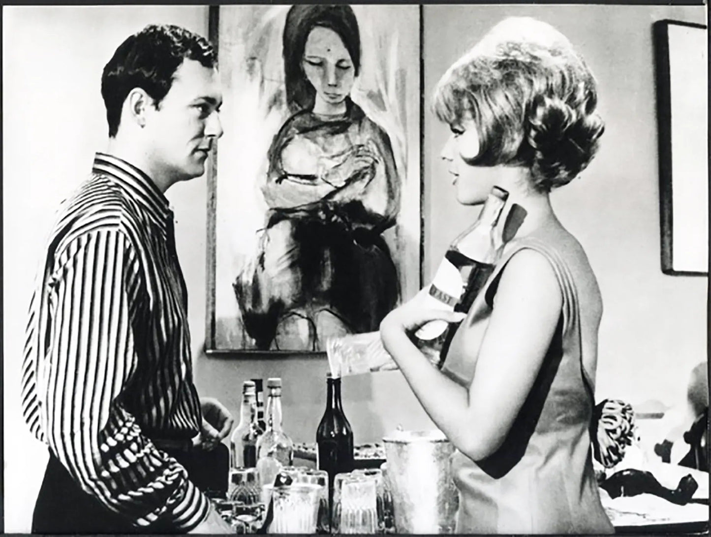 Maurice Ronet e Claudia Mori 1965 Ft 37551 - Stampa 24x18 cm - Farabola Stampa ai sali d'argento (anni 90)