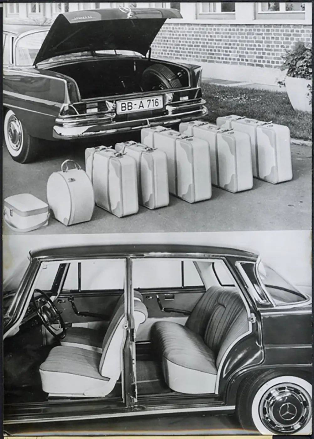 Mercedes 220 Salone Auto Parigi 1959 Ft 36550 - Stampa 18x13 cm - Farabola Stampa ai sali d'argento
