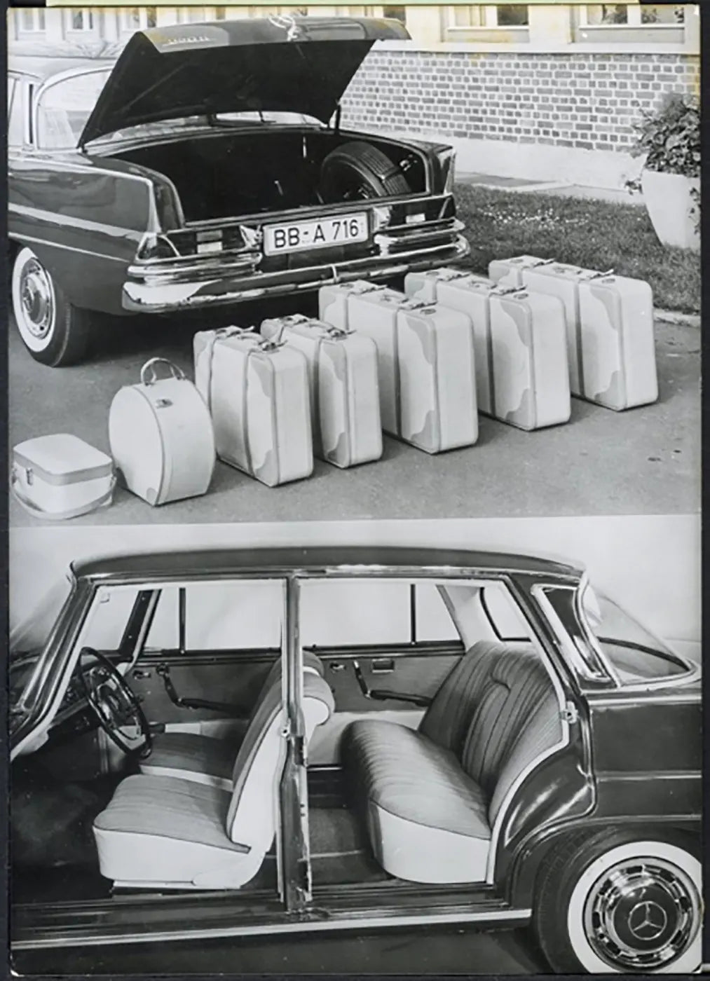 Mercedes 220 Salone Auto Parigi 1959 Ft 36554 - Stampa 18x13 cm - Farabola Stampa ai sali d'argento