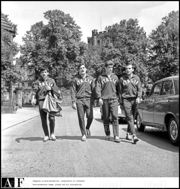 Meroni, Rizzo, Rivera, Lodetti, Mondiali di calcio in Inghilterra, 1966 - Farabola Immagine digitale