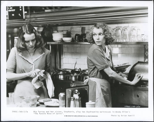 Mia Farrow e la sorella Stephania 1985 Ft 37532 - Stampa 20x25 cm - Farabola Stampa ai sali d'argento