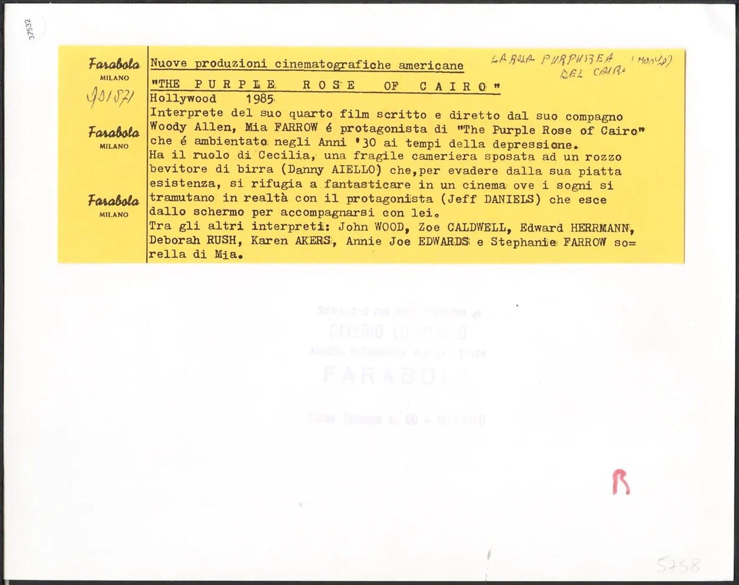 Mia Farrow e la sorella Stephania 1985 Ft 37532 - Stampa 20x25 cm - Farabola Stampa ai sali d'argento