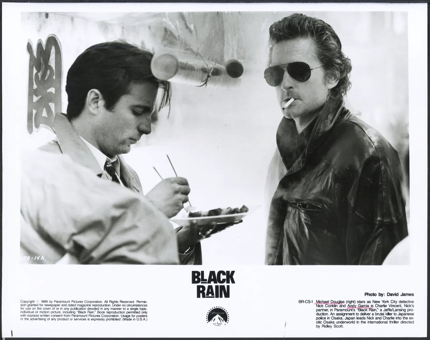 Michael Douglas e Andy Garcia 1989 Ft 37538 - Stampa 20x25 cm - Farabola Stampa ai sali d'argento