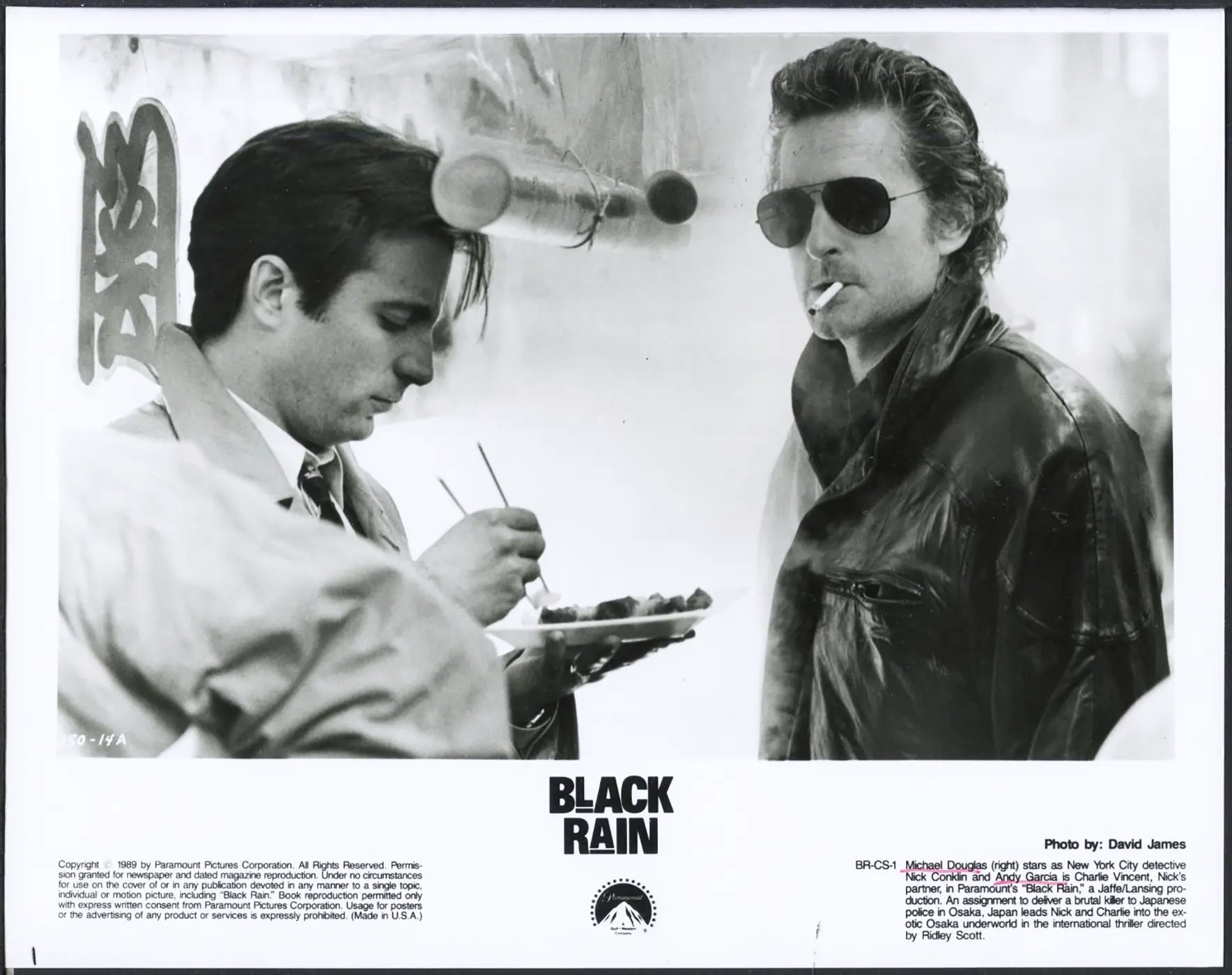 Michael Douglas e Andy Garcia 1989 Ft 37538 - Stampa 20x25 cm - Farabola Stampa ai sali d'argento