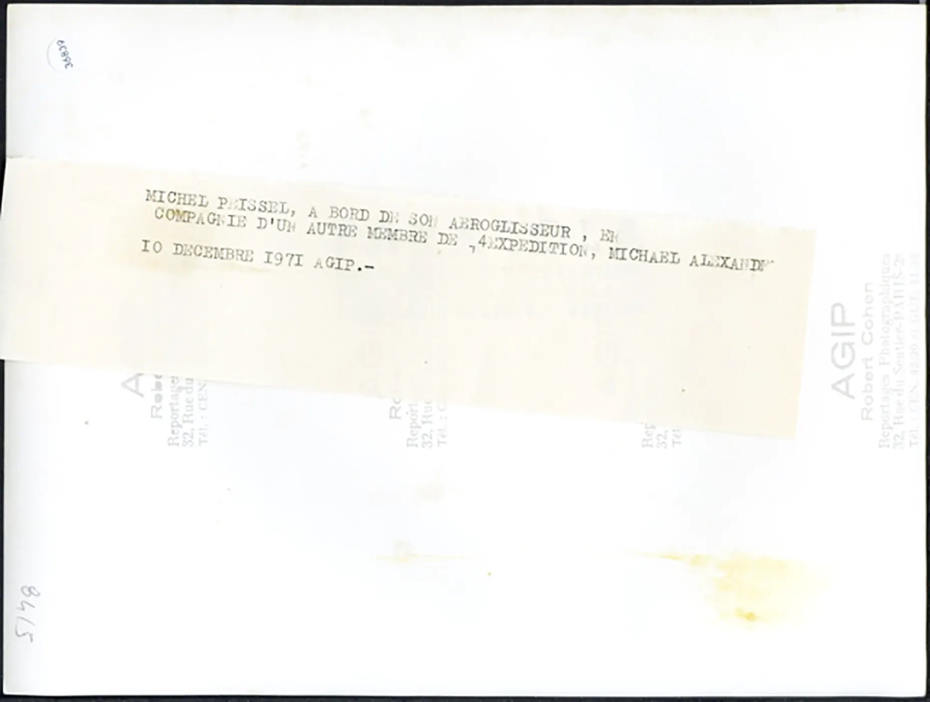 Michel Peissel etnologo 1971 Ft 36839 - Stampa 24x18 cm - Farabola Stampa ai sali d'argento