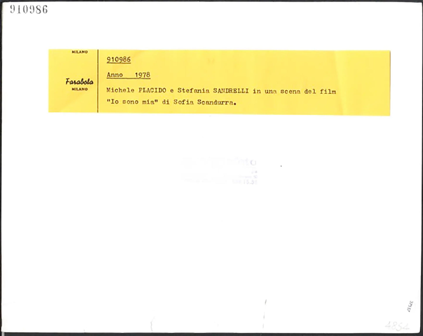 Michele Placido e Stefani Sandrelli 1978 Ft 37557 - Stampa 21x27 cm - Farabola Stampa ai sali d'argento
