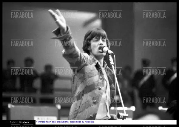 Mick Jagger, concerto dei Rolling Stones, Milano, 1967 - Farabola Immagine digitale