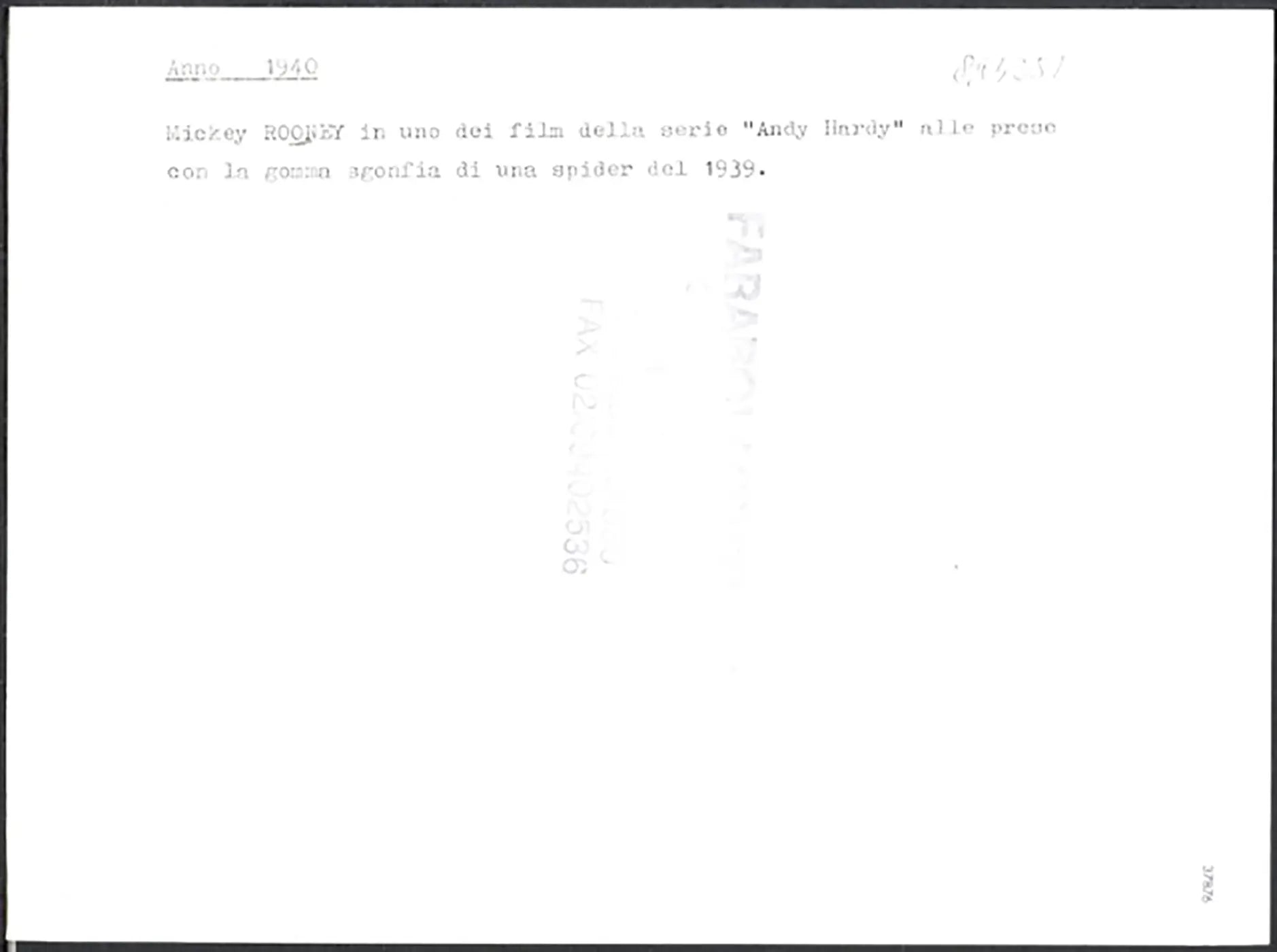 Mickey Rooney nel 1940 Ft 37876 - Stampa 24x18 cm - Farabola Stampa ai sali d'argento