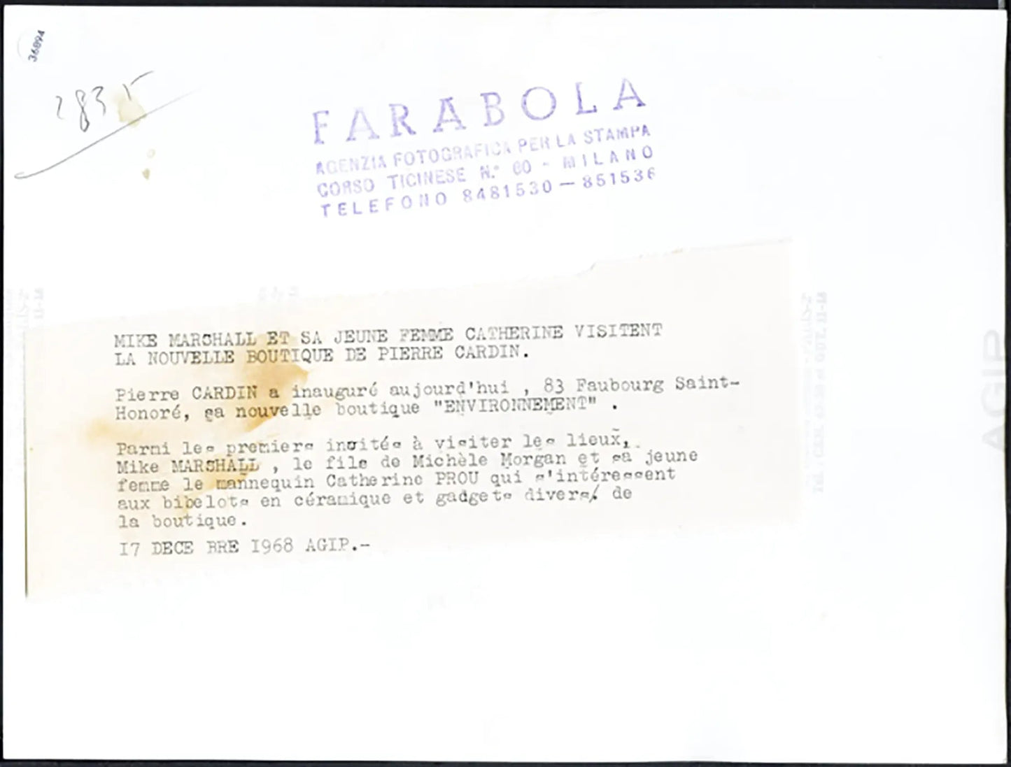 Mike Marshall Boutique Pierre Cardin 1968 Ft 36894 - Stampa 24x18 cm - Farabola Stampa ai sali d'argento