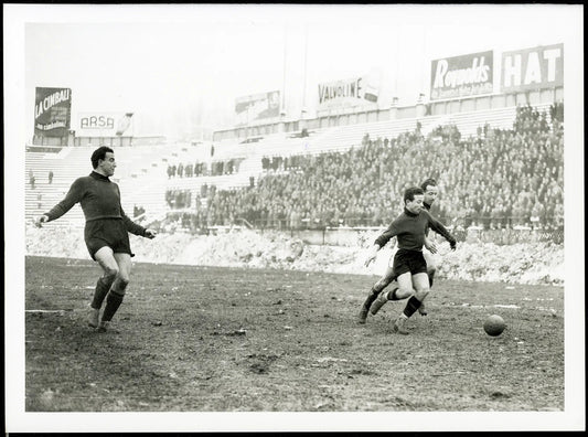 Milan vs Sampdoria 1950 Ft 4664 - Stampa 24x18 cm - Farabola Stampa ai sali d'argento (anni 90)