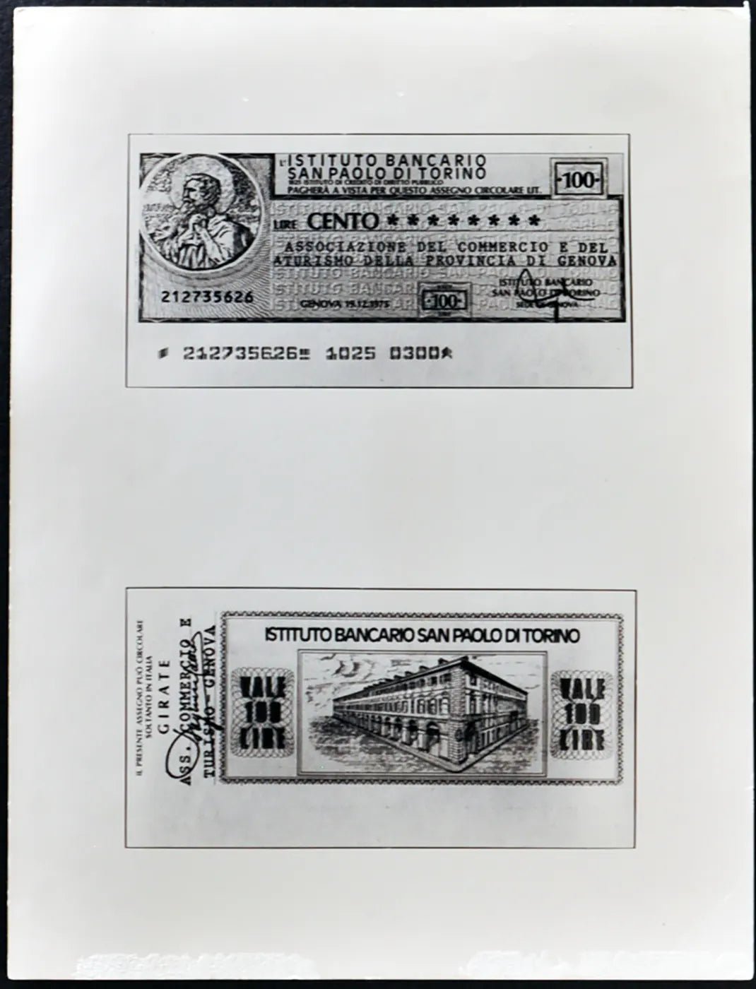 Mini assegni anni 50 Ft 2857 - Stampa 24x18 cm - Farabola Stampa ai sali d'argento